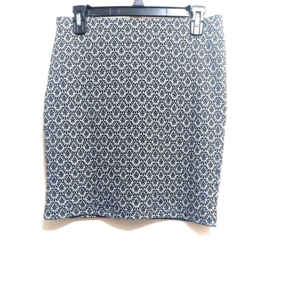 Ann Taylor Loft Womens Small Patterned Skirt Pull On Knit Short Pencil Stretch